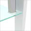 Table basse moderne en verre transparent avec rangement double couche pour le salon et le bureau-1066905429