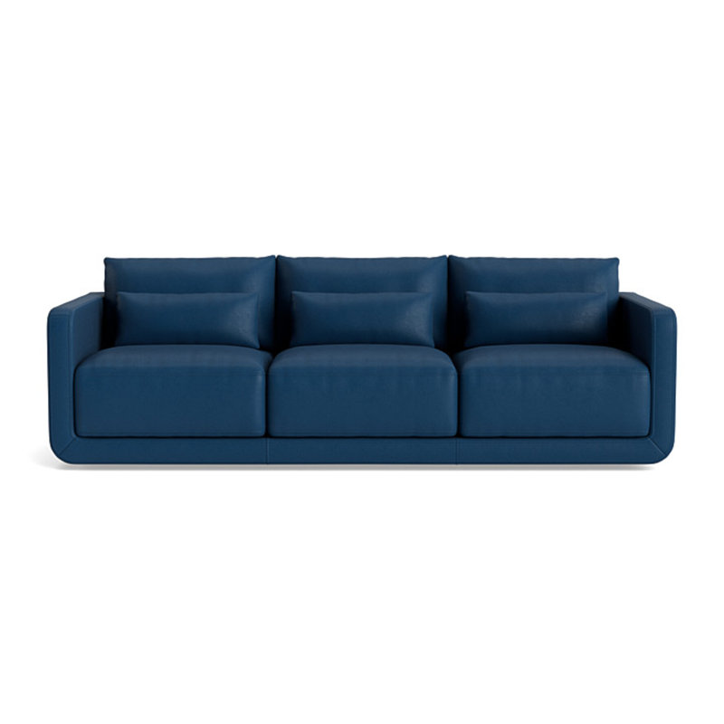 Eva Sofa (95"), Leather - Deep Blue