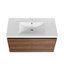 Meuble-lavabo de salle de bain avec lavabo de comptoir en résine et 2 portes-1022830021-1022830023