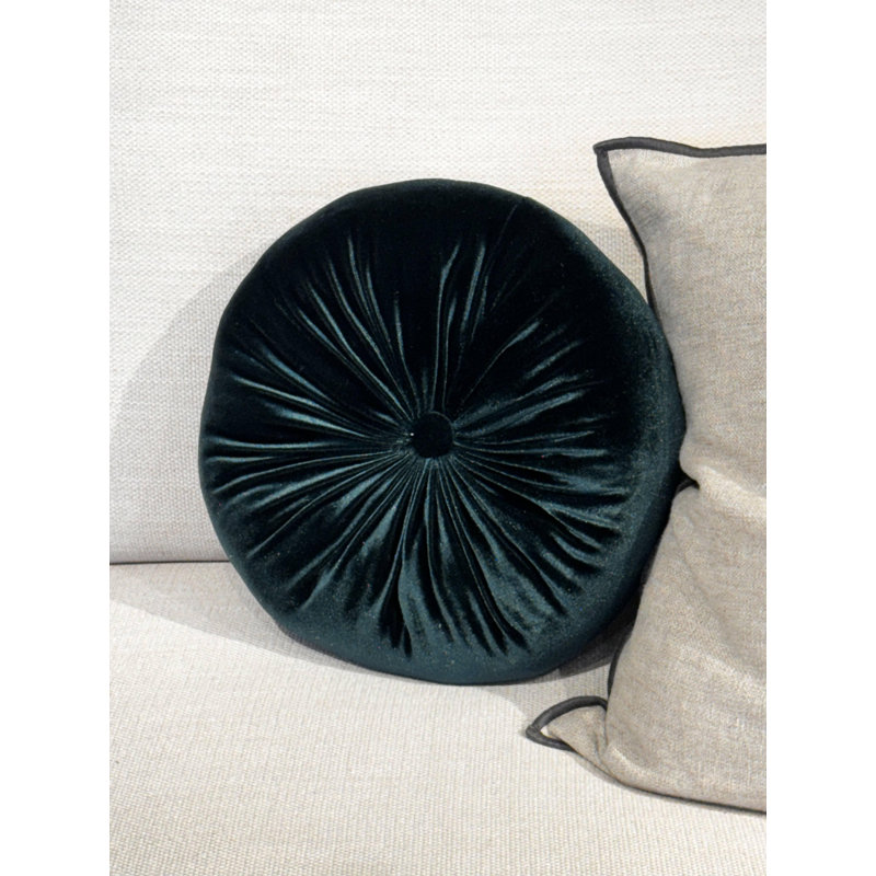 Coussin Therese, H 12 po x l 12 po, Vert jungle foncé