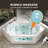CASAINC 61.8 in. Alcove Whirlpool Air Combination Bathtub, Acrylic Corner Thermostatic Bath Tub, with Chromotherapy LED Lights