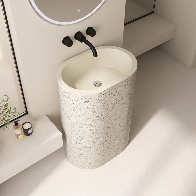 Lavabo de salle de bain sur pied 23,6 po