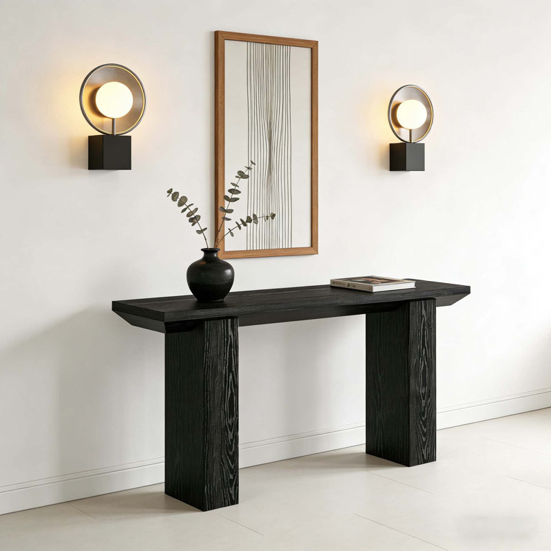 63" Console Table, Wooden Sofa Table Long Entryway Table
