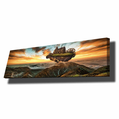 Superbe peinture sur toile décorative, 11,8 po x 35,4 po | 100% toile de daim, cadre avec cadre 100% bois (épaisseur: 1,1 pouce) | Parfait pour la décoration intérieure, l'esthétique moderne et l'art mural unique
