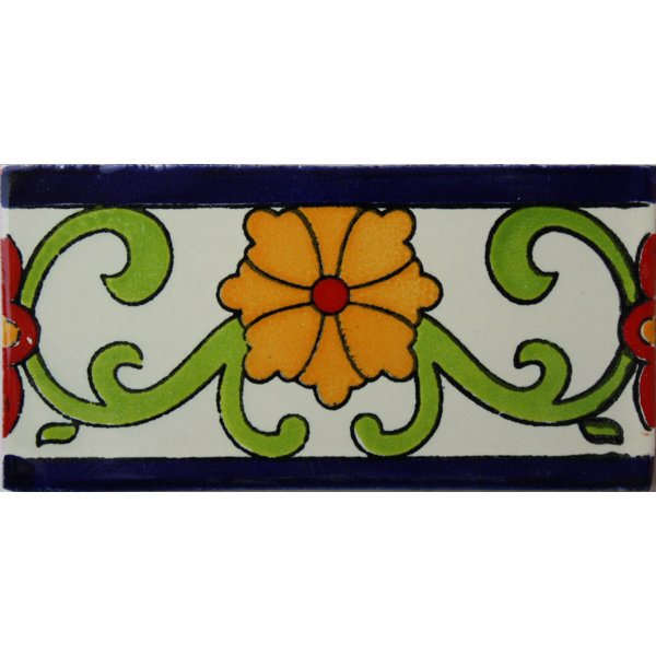 6" x 3" 8 pcs Cadalso Subway Mexican Clay Tile Handmade Talavera Backsplash