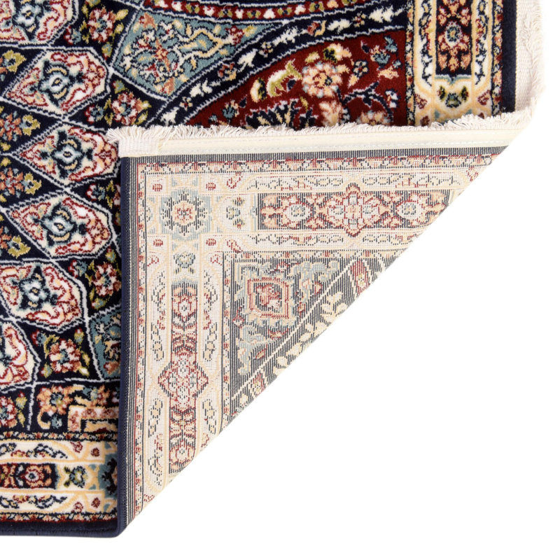 Tapis bleu Jackson Jackson, Ivory/Navy, Tapis de couloir 2 pi 7 po x 11 pi