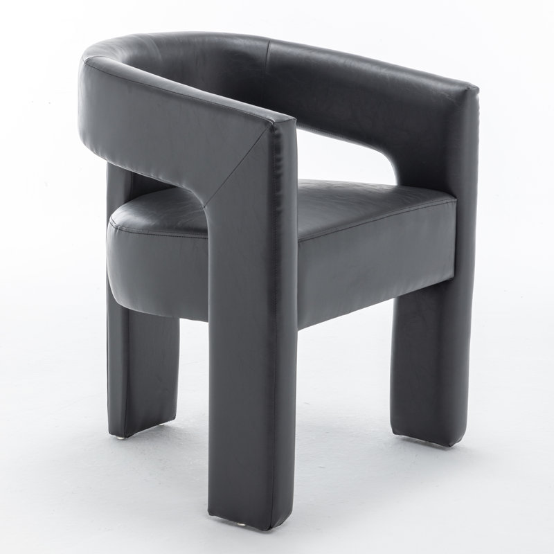 Chaises de salle à manger rembourrées Caleb, Noir