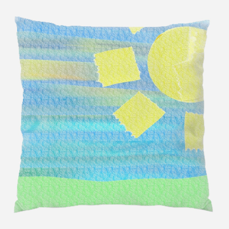 Striped Reversible Throw Pillow, Indoor, Microsuede