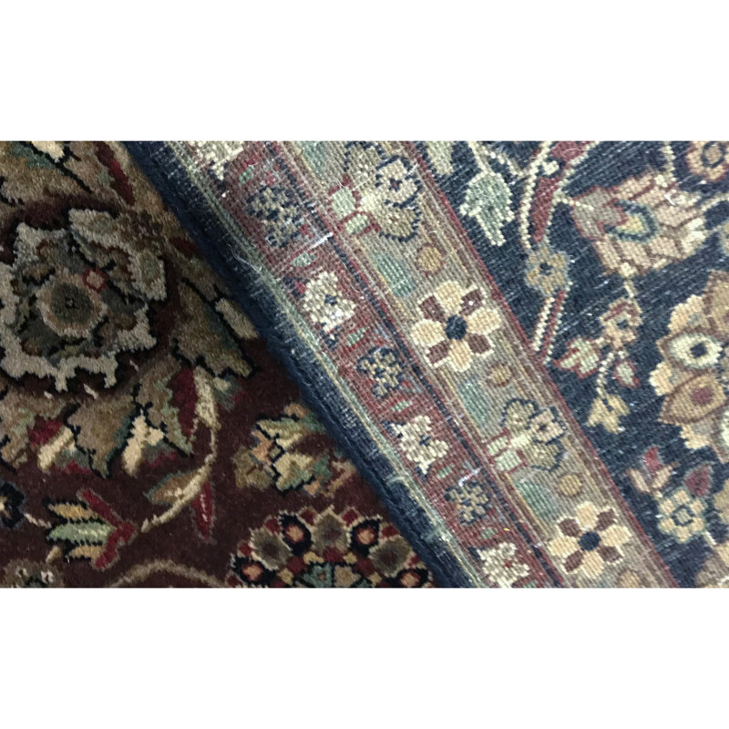 Marquis Wool Oriental Area Rug in Red/Navy