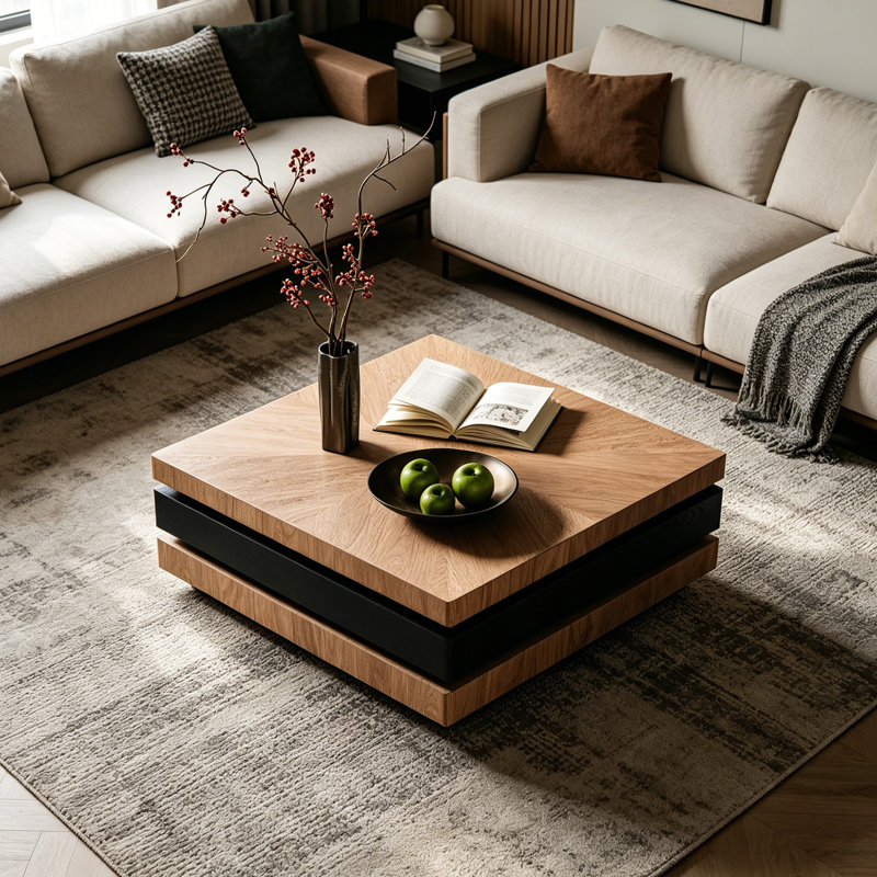 Table basse rotative 360 ° Retro