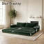 76 Inch Convertible Futon Sofa Bed,Folding Boneless Couches with Sleeper Sofa,Fold Out Floor Sofa Couch with Deep Seat,Cloud Corduroy Foldable Mattress Couch for Living Room,Green