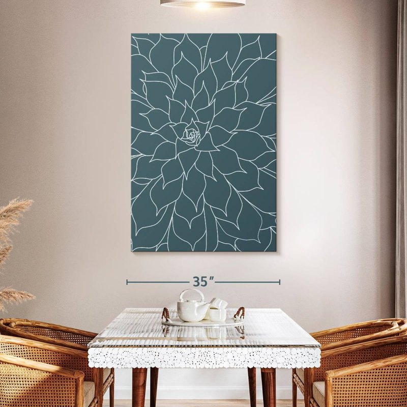 Harnek Succulent Blue Stone, 51" H x 34" W