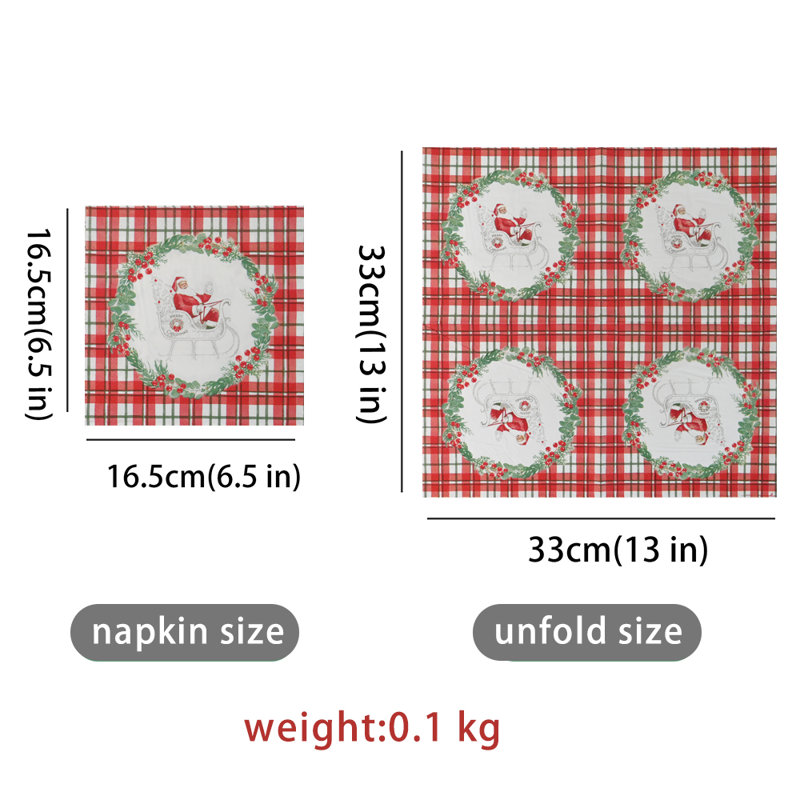 Serviettes de Noël en papier
