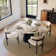 Suzzie Modern Sintered Stone Round Dining Table with Pedestal Base, Pre-Assembly