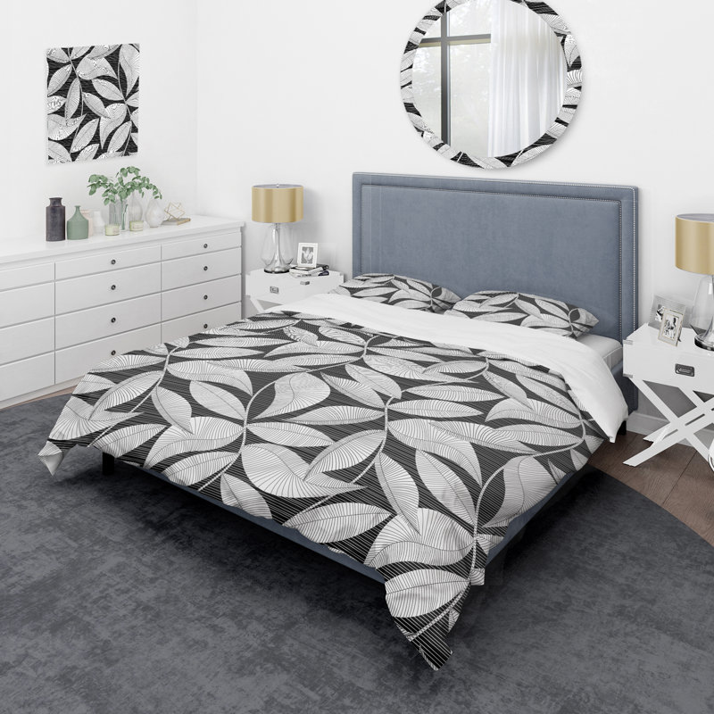 Ensemble de housse de couette en microfibre 2 pièces, Housse de couette simple + 1 taie décorative stan
