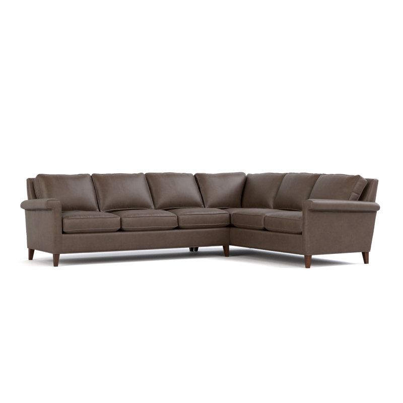 Belleville Leather Sectional, Alameda Cork Genuine Leather