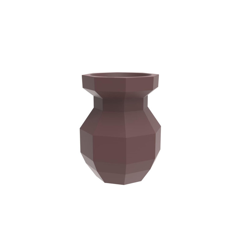 Origami - Yuri Planter, 47.25" H x 31.25" W x 31.25" D, Garnet