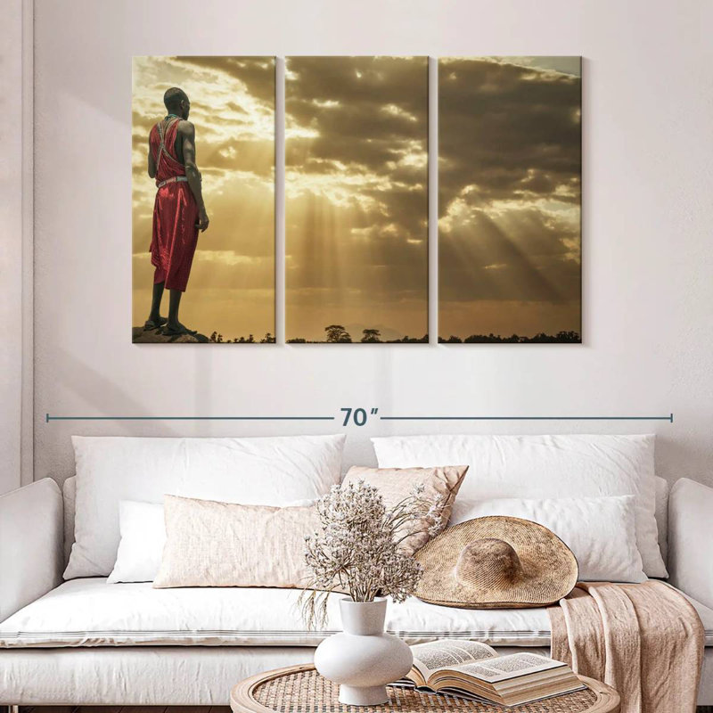 Leisha Masai Glorious Sunset, H 32 po x l 50 po