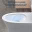 Toilette allongée blanche confort, double chasse 3 / 4,8 L, siège à fermeture douce, conception moderne d'une seule pièce