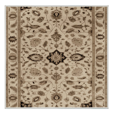 Tapis beige Tabriz lavable à la machine