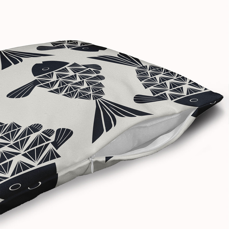 Coleshill Square Cushion, 50cm H x 50cm W x 13cm D, Shark Blue