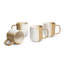 Ensemble de 4 tasses à café 15 oz, blanc et caramel Sango Phoebe Sango
