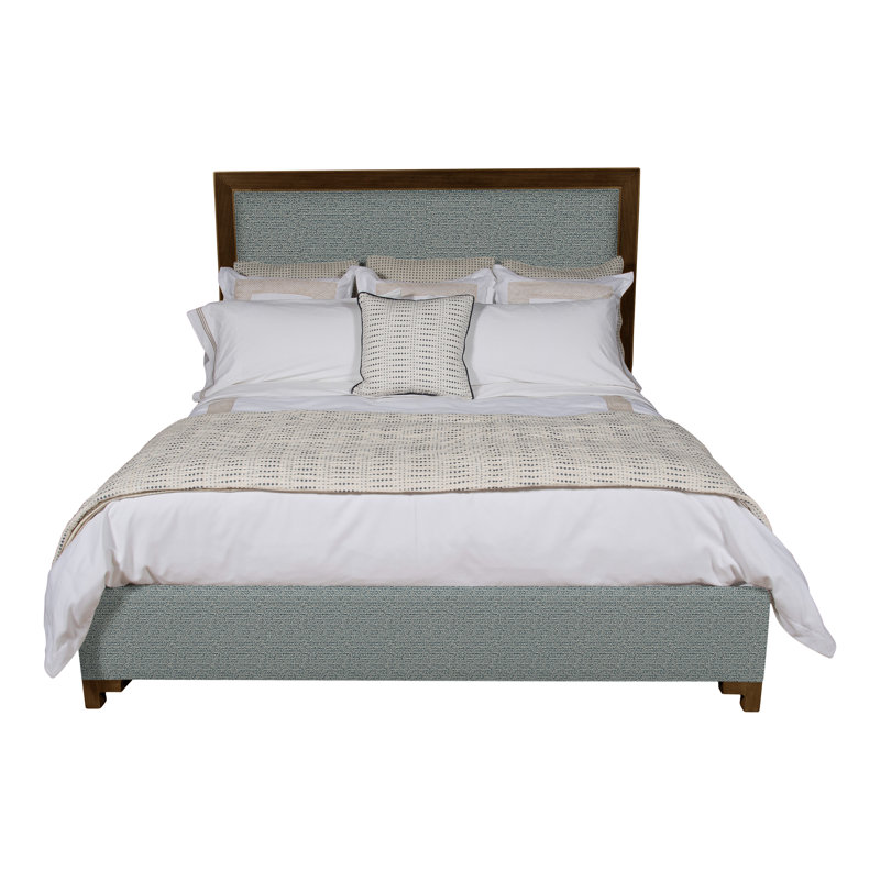 Louise/Lawrence Upholstered Bed, Tuck Cobalt, Twin, Havana