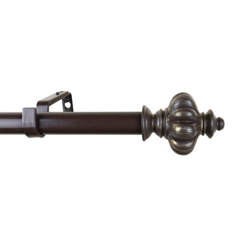 Tringle à rideaux simple ajustable Coldiron, 48 po - L 84 po, Cottage