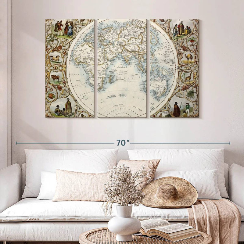 Keiri World Atlas, 32" H x 50" W