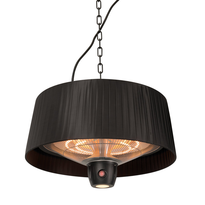 Artix Electric Hanging Patio Heater, Matte Black