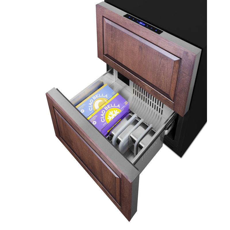 24" Wide Outdoor 2-Drawer Refrigerator-Freezer, ADA Compliant (Panels not included)