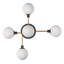 Lynnaya 5-E12 Light Bulbs Glass Globe Shade Sputnik Mid Century Modern Semi-Flush Mount Light