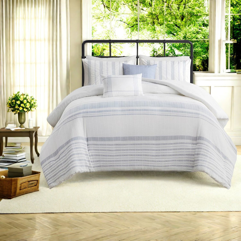 Ensembles de literie de qualité supérieure en jacquard de coton pour grand lit maison de campagne moderne