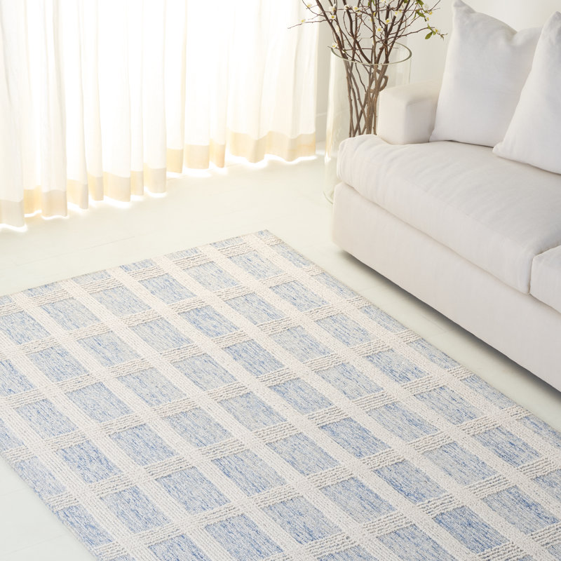 Larl 6931 touffeté à la main 85% laine; Tapis géométrique 15% coton, Rectangle de 5 pi x 8 pi