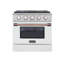 Personnalisé Pro-Style 30 po. 4,2 pieds cubes Cuisinière à gaz autoportante à 4 brûleurs avec four à convection-73306196-73306197