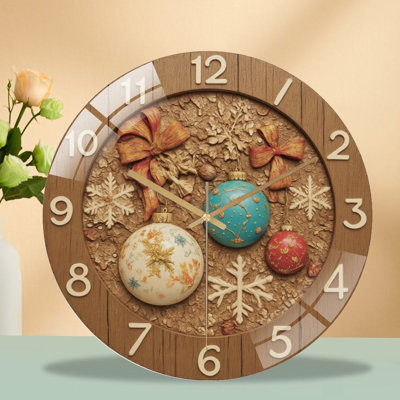 Sd1009_00317_ Art - 12'' Modern Glass Wall Clock