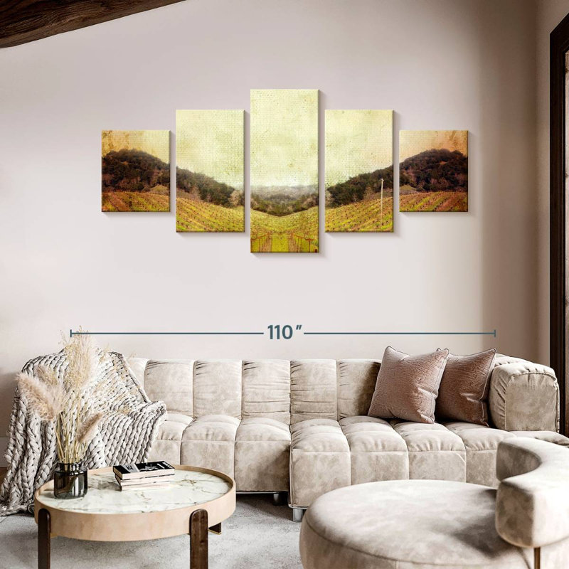 Napa Vineyard Landscape, H 42 po x l 92 po