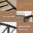Wooden And Metal Queen Bed Frame，Bed With Storage Headboard And Charging Station&LED Lights-1433588418