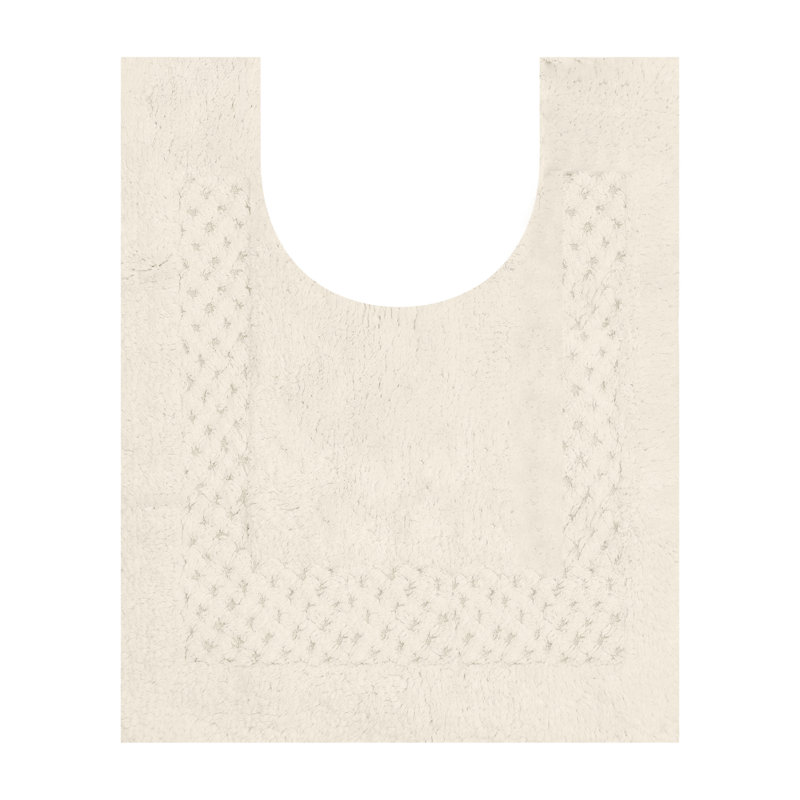 Classy Absorbent Cotton Soft Contour Rug, Ivory