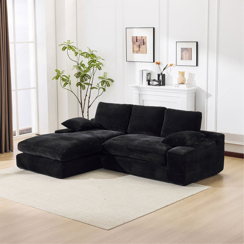 Ensemble de canapé modulaire de salon 99 * 69 ", Noir