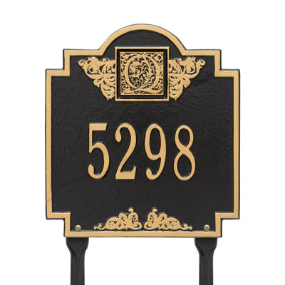 Monogram 1-Line Lawn Address Sign