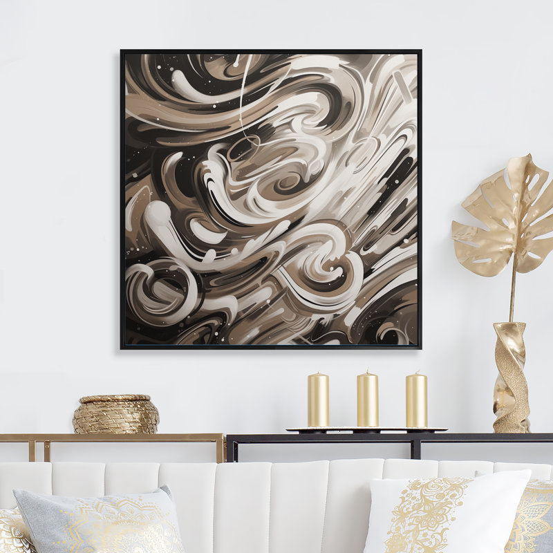 «Myah Geometric Illusions III», reproduction sur toile, H 16 po x l 16 po x P 1 po, Cadre flottant noir