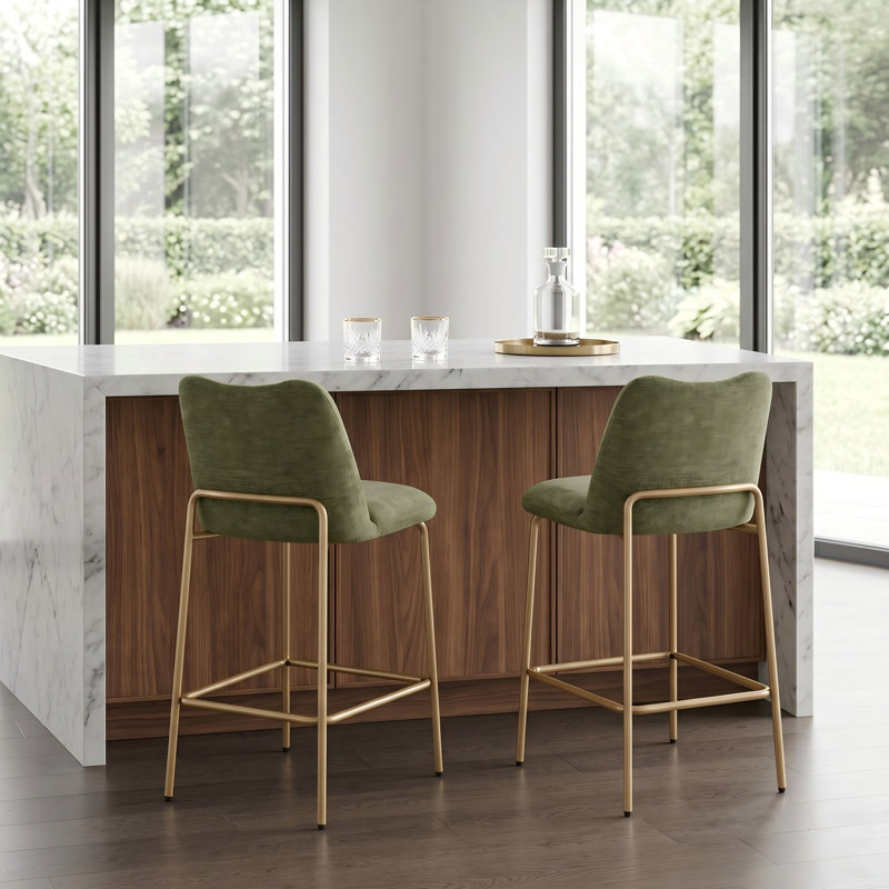 Tabourets de bar 26 pouces, Green/Gold