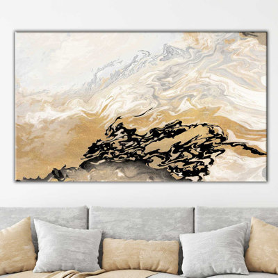 Vague dorée - reproduction d'art sur toile tendue