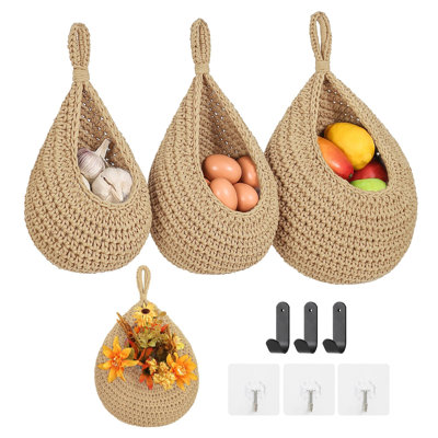 Paniers à fruits suspendus bohème pour la cuisine Boho