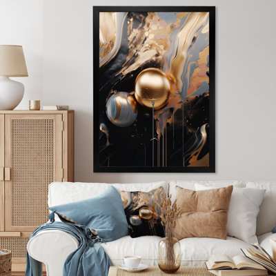" Gold And Black Marble Mirage III "