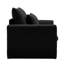 Chaise en velours côtelé avec soutien à la taille douce - Profitez d'un fauteuil d'appoint noir Cozy Time, coussin profond pour une vie spacieuse-424619211