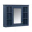 Pharmacie 35 po x 27,5 po, armoire de rangement murale pour salle de bain, armoire murale moderne avec miroir (ne pas inclure le meuble-lavabo)-2087953333