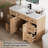 Jadaya 48 Inch Single Sink Bathroom Vanity Set With Resin Sink Top, Faucet and Drain, Assembly Required-239840956