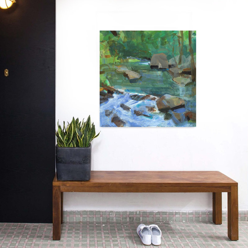 «From There To Here», art contemporain de la nature abstraite, H 32 po x l 32 po
